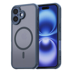 Husa iPhone 16 Techsuit HaloFrost II MagSafe, bleumarin