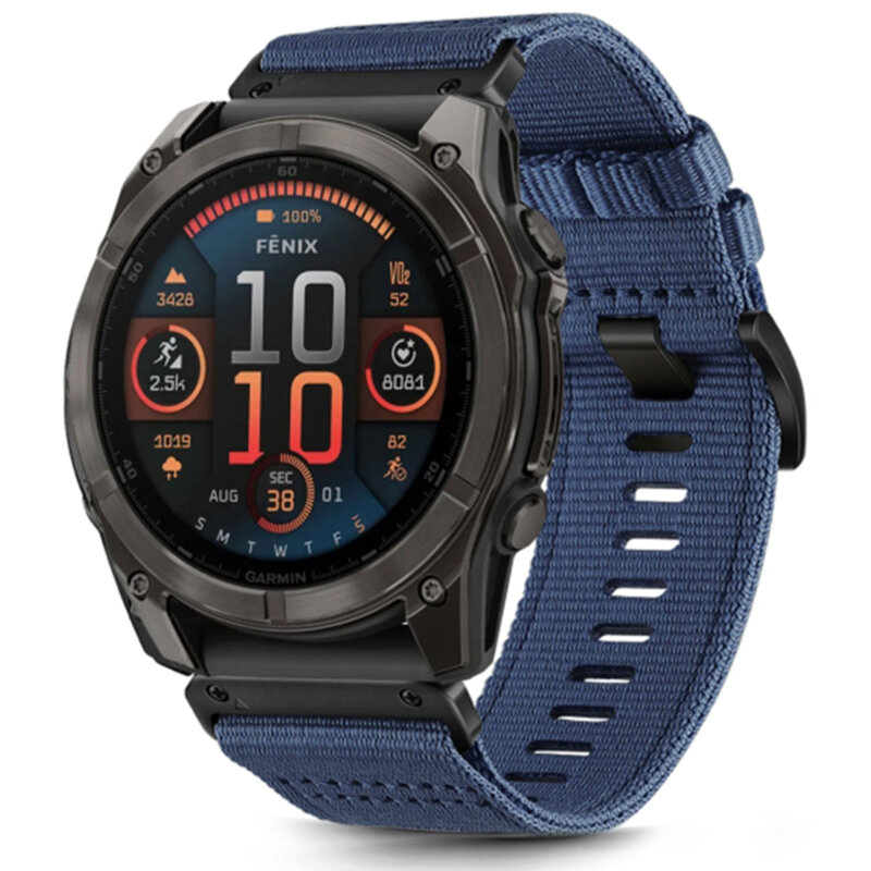 Curea Garmin Fenix 9 43mm Techsuit, bleumarin, W070