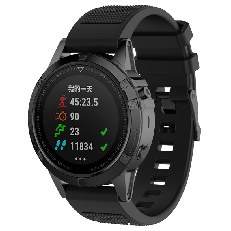 Curea Garmin Fenix 9 Pro 43mm Techsuit, negru, W058