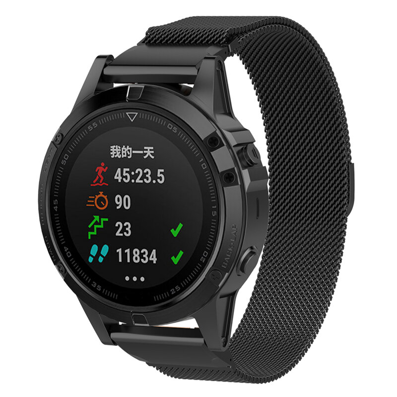 Curea Garmin Fenix 9 43mm Techsuit, negru, W009