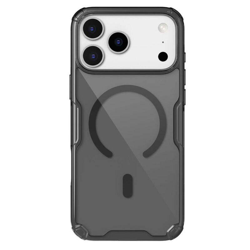 Husa iPhone 17 Pro Nillkin Nature TPU Pro MagSafe, negru/transparenta