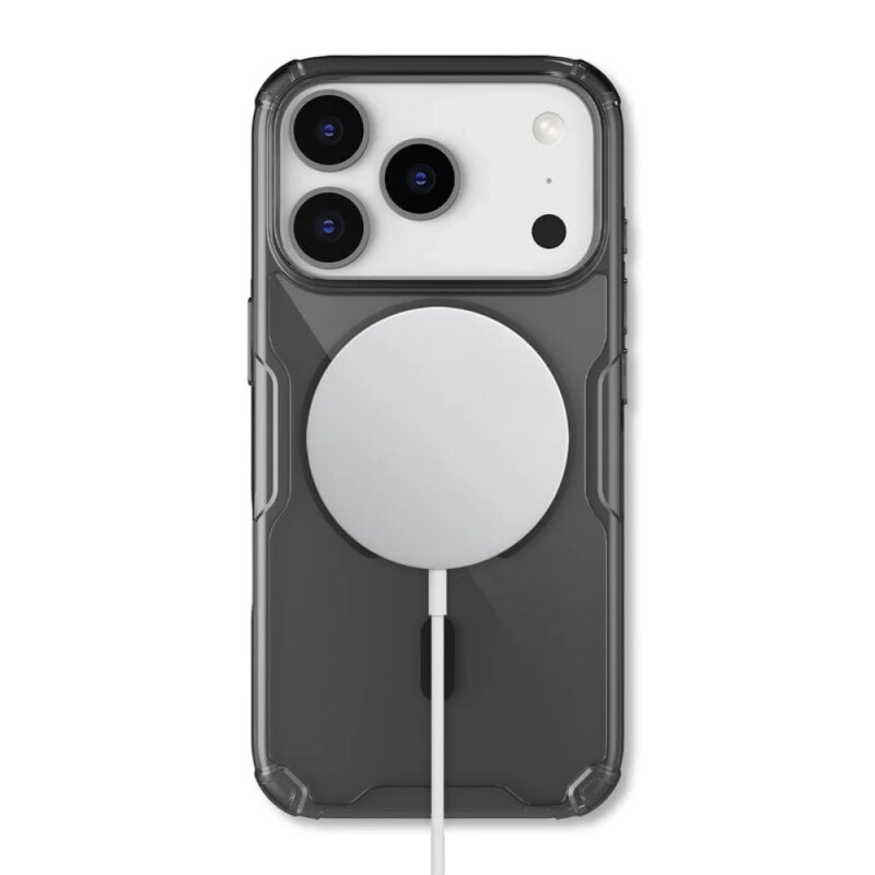 Husa iPhone 17 Pro Nillkin Nature TPU Pro MagSafe, negru/transparenta