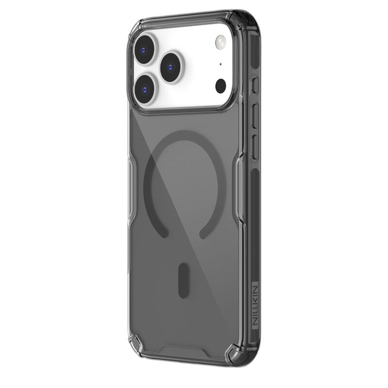 Husa iPhone 18 Pro Max Nillkin Nature TPU Pro MagSafe, negru/transparenta