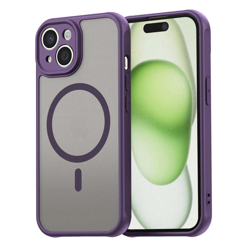 Husa iPhone 15 Plus Techsuit HaloFrost II MagSafe, mov