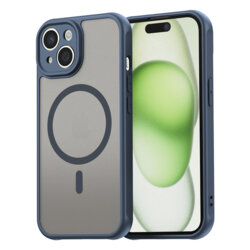 Husa iPhone 15 Plus Techsuit HaloFrost II MagSafe, bleumarin