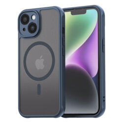 Husa iPhone 14 Techsuit HaloFrost II MagSafe, bleumarin