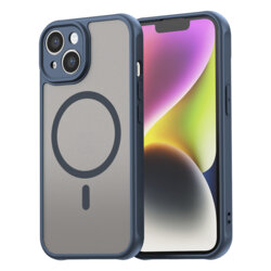 Husa iPhone 14 Plus Techsuit HaloFrost II MagSafe, bleumarin