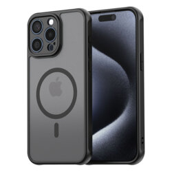 Husa iPhone 15 Pro Techsuit HaloFrost II MagSafe, negru