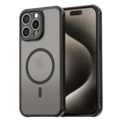 Husa iPhone 15 Pro Max Techsuit HaloFrost II MagSafe, negru