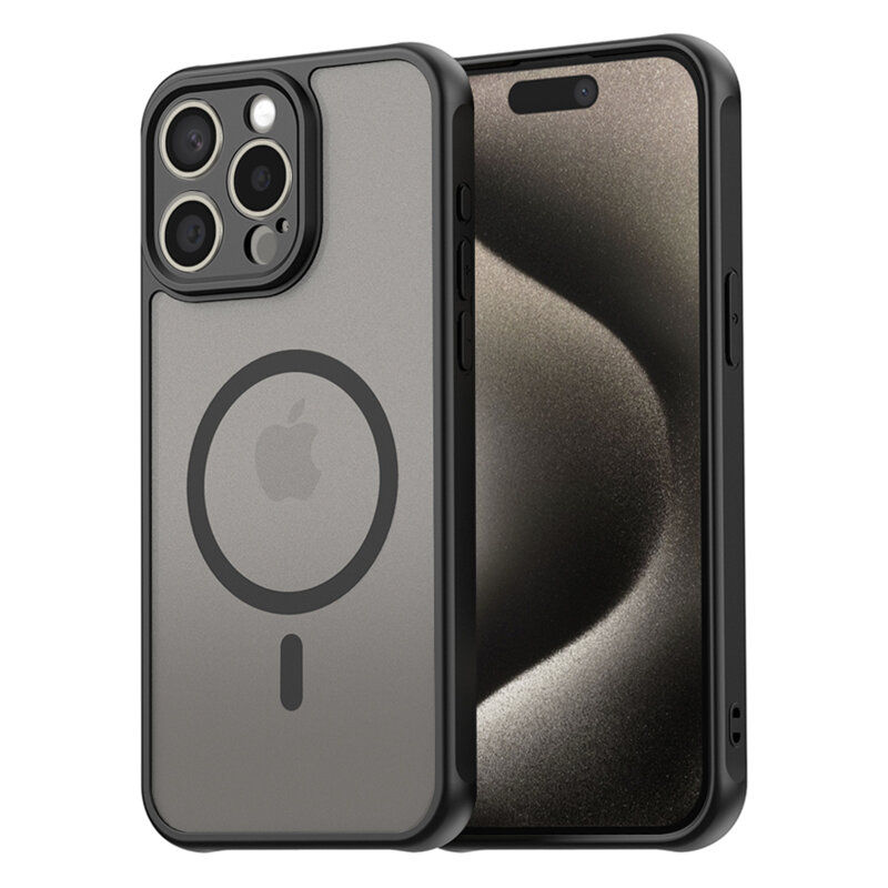 Husa iPhone 15 Pro Max Techsuit HaloFrost II MagSafe, negru