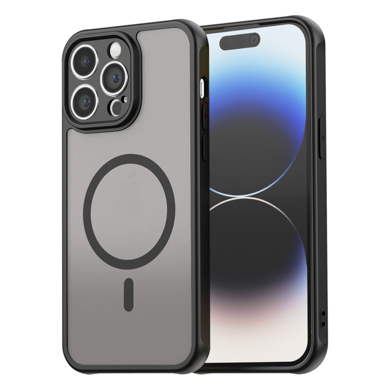 Husa iPhone 14 Pro Techsuit HaloFrost II MagSafe, negru