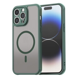 Husa iPhone 14 Pro Techsuit HaloFrost II MagSafe, verde
