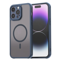 Husa iPhone 14 Pro Max Techsuit HaloFrost II MagSafe, bleumarin