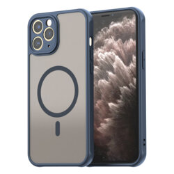 Husa iPhone 11 Pro Techsuit HaloFrost II MagSafe, bleumarin