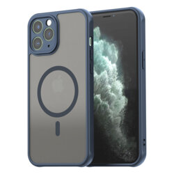 Husa iPhone 11 Pro Max Techsuit HaloFrost II MagSafe, bleumarin