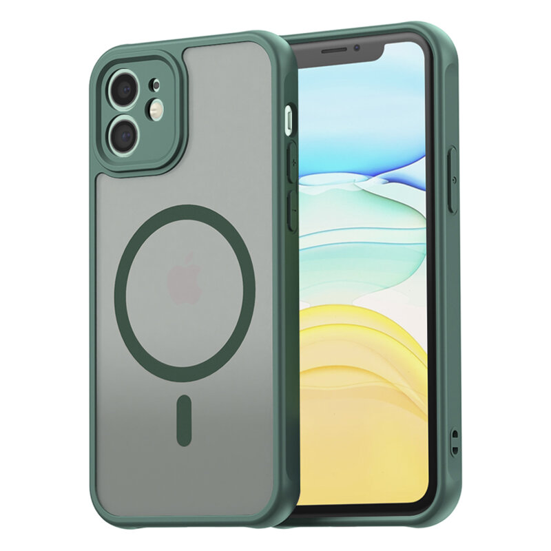 Husa iPhone 11 Techsuit HaloFrost II MagSafe, verde