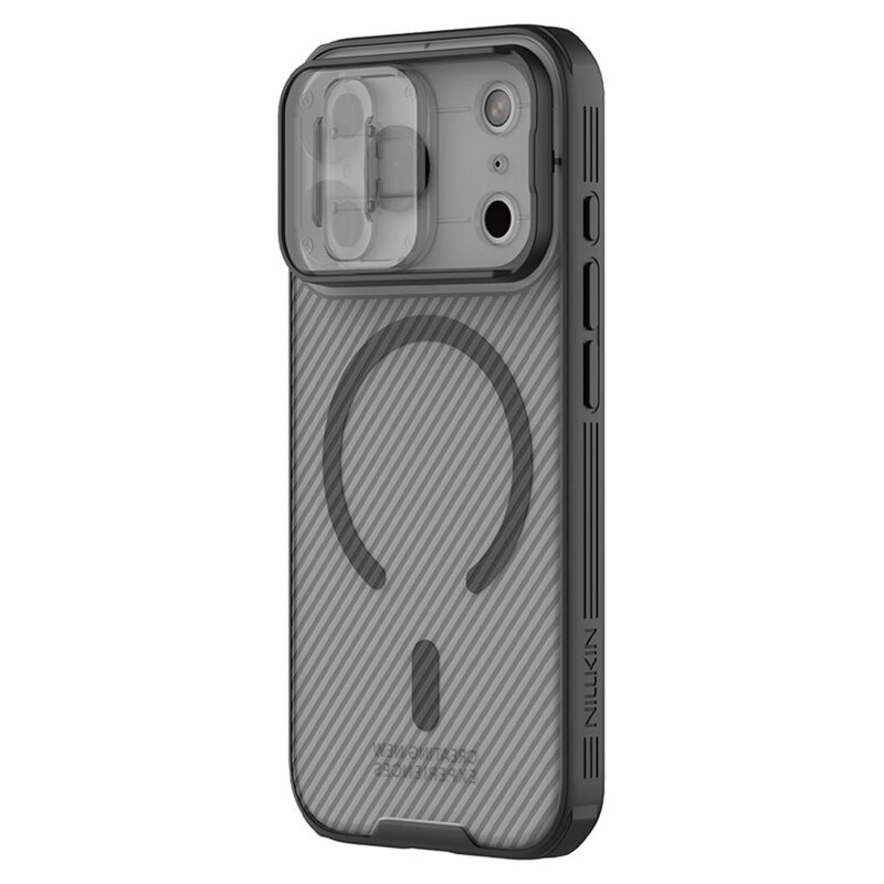 Husa iPhone 18 Pro Nillkin CamShield Pro Magnetic, negru/transparenta