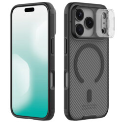 Husa iPhone 18 Pro Max Nillkin CamShield Pro Magnetic, negru/transparenta