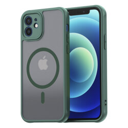 Husa iPhone 12 Techsuit HaloFrost II MagSafe, verde