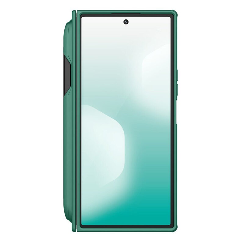 Husa Samsung Galaxy Z Fold7 cu stilou Nillkin Super Frosted Shield Fold Magnetic, verde