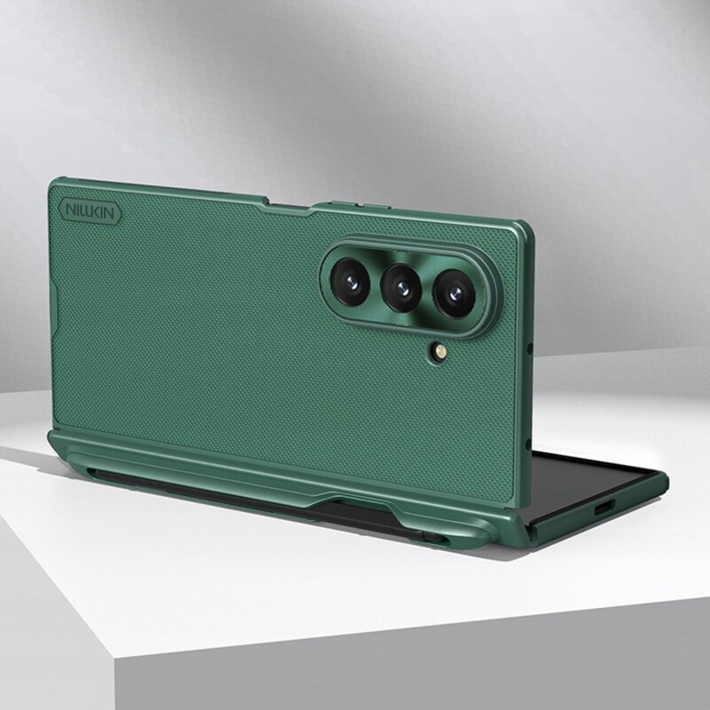 Husa Samsung Galaxy Z Fold7 cu stilou Nillkin Super Frosted Shield Fold Magnetic, verde