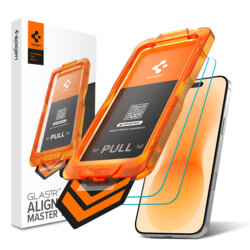 [Pachet 2x] Folie sticla iPhone 17 Pro Spigen Glas.tR AlignMaster S, transparenta