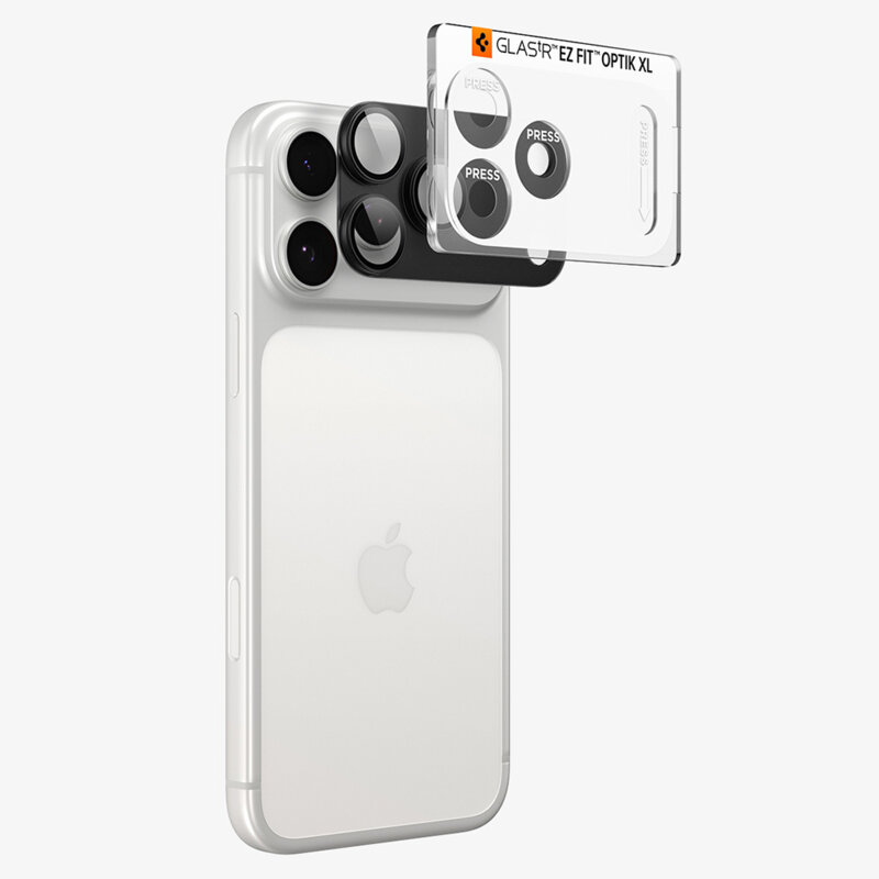 Folie sticla camera iPhone 18 Pro Max Spigen Optik.tR EZ Fit Pro XL Camera Glass, gri
