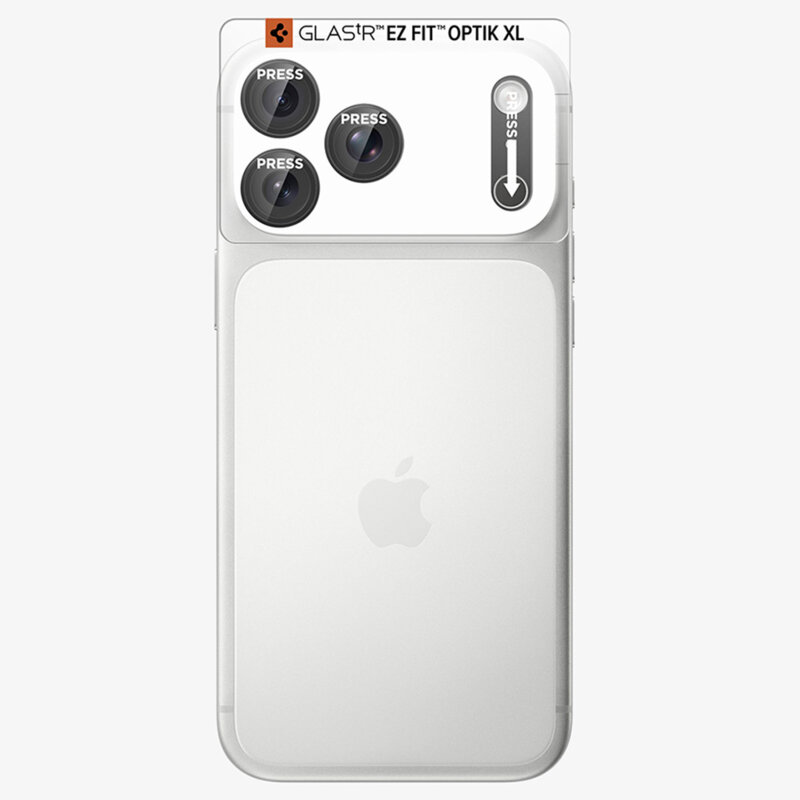 Folie sticla camera iPhone 18 Pro Max Spigen Optik.tR EZ Fit Pro XL Camera Glass, gri