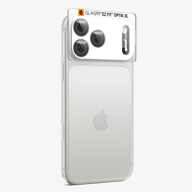 Folie sticla camera iPhone 18 Pro Max Spigen Optik.tR EZ Fit Pro XL Camera Glass, gri