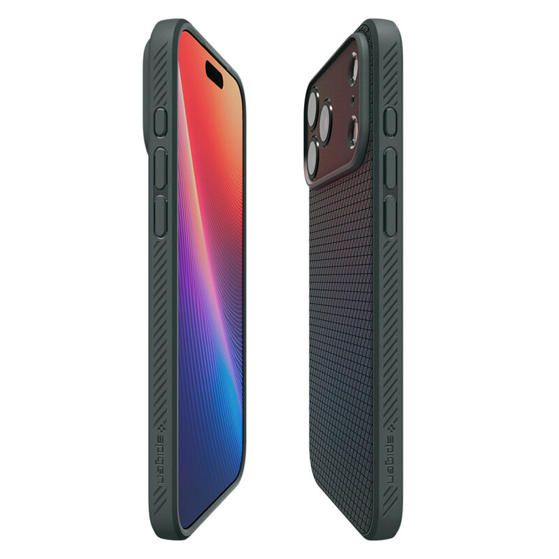 Husa iPhone 17 Pro Spigen Liquid Air, verde
