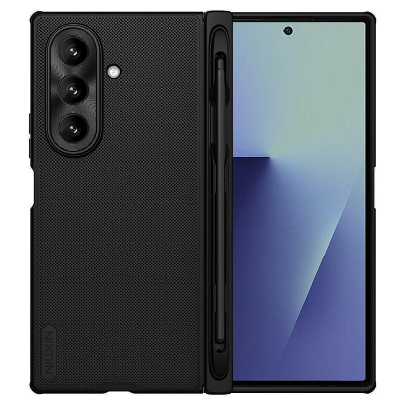 Husa Samsung Galaxy Z Fold7 cu stilou Nillkin Super Frosted Shield Fold, negru