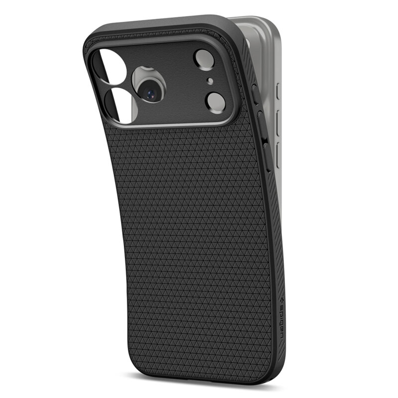 Husa iPhone 17 Pro Spigen Liquid Air, negru