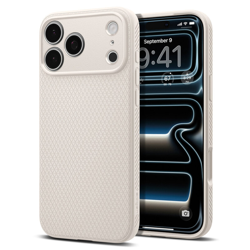 Husa iPhone 17 Pro Spigen Liquid Air, natural