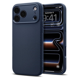 Husa iPhone 17 Pro Spigen Liquid Air, bleumarin