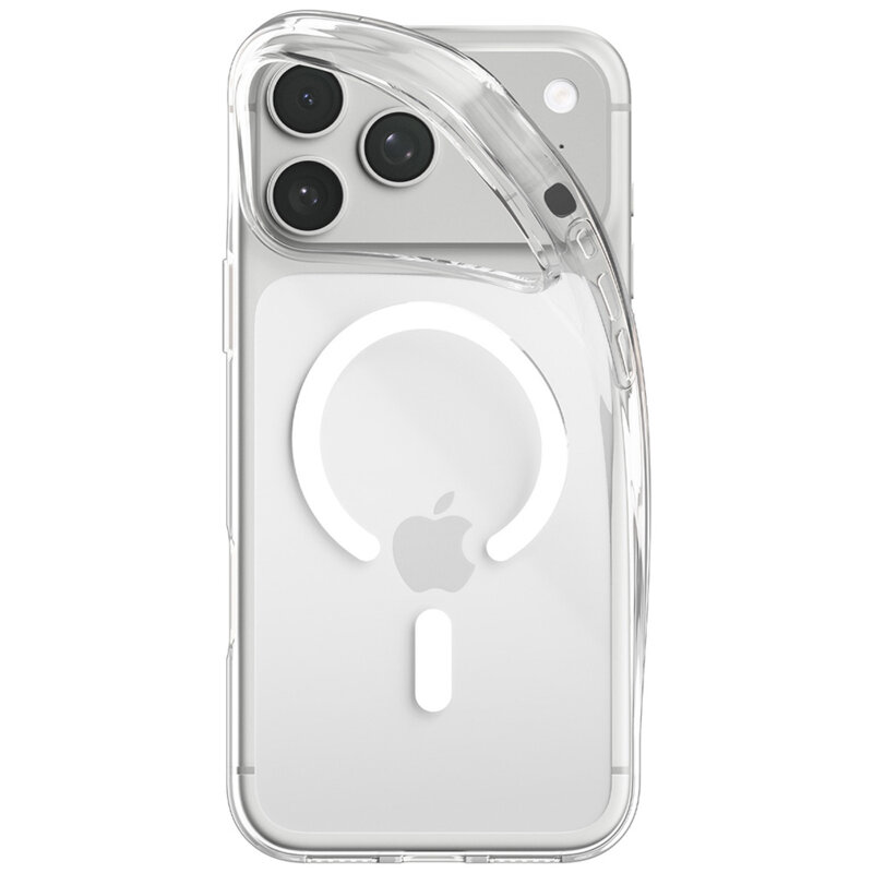 Husa iPhone 17 Pro Max Spigen Liquid Crystal MagSafe, alb