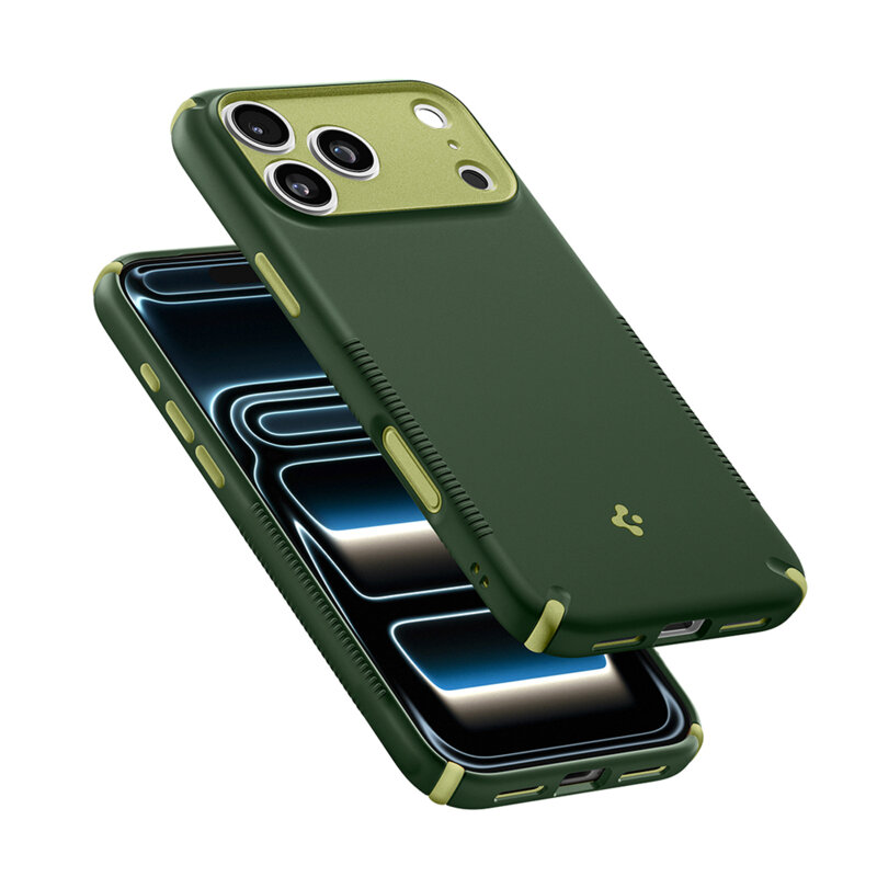 Husa iPhone 17 Pro Spigen Caseology Nano Pop Hybrid MagSafe, verde