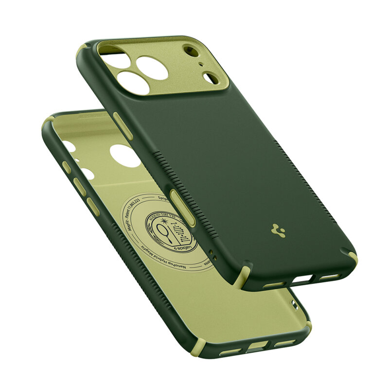 Husa iPhone 17 Pro Spigen Caseology Nano Pop Hybrid MagSafe, verde