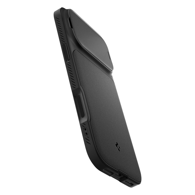 Husa iPhone 17 Pro Max Spigen Optik Armor MagSafe, negru