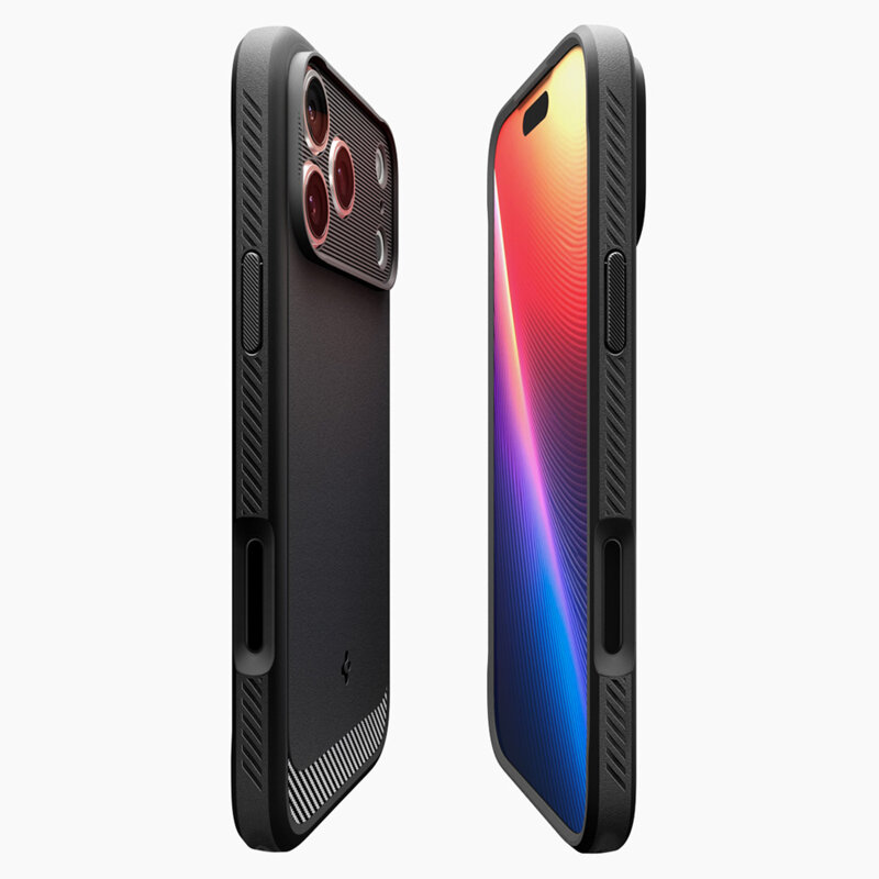 Husa iPhone 17 Pro Spigen Rugged Armor MagSafe, negru
