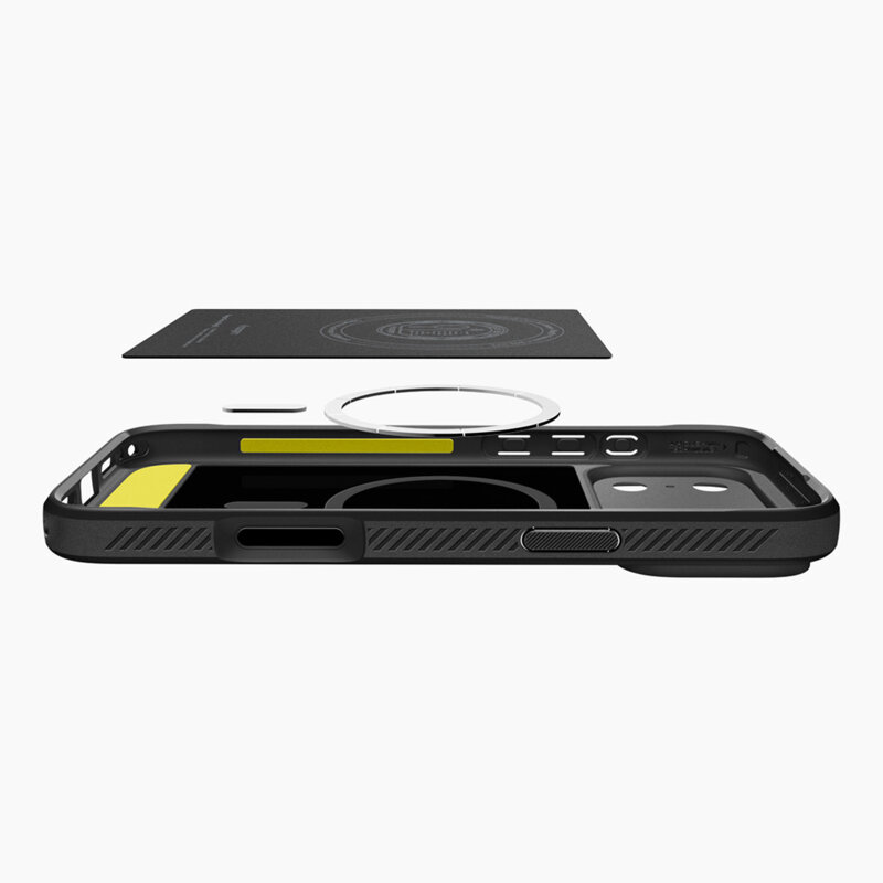 Husa iPhone 17 Pro Spigen Rugged Armor MagSafe, negru