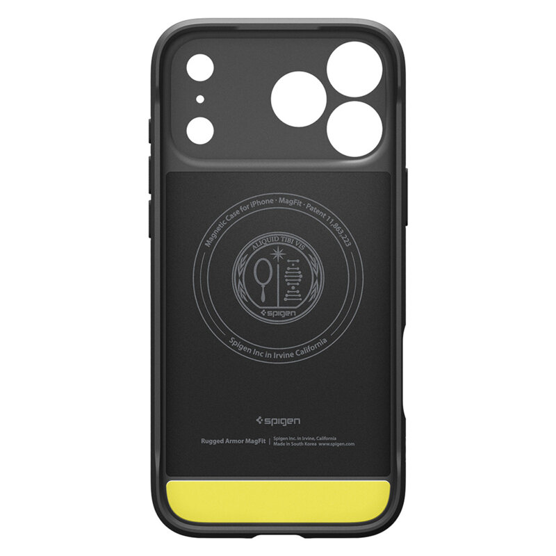 Husa iPhone 17 Pro Spigen Rugged Armor MagSafe, negru