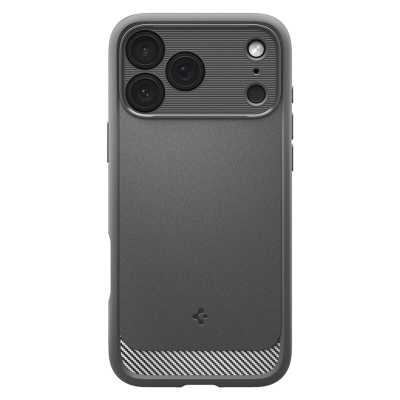 Husa iPhone 17 Pro Spigen Rugged Armor MagSafe, gri