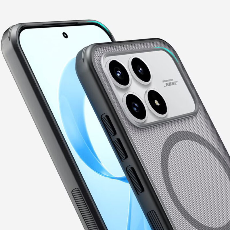 Husa Xiaomi Poco F8 Pro Nillkin Super Frosted Shield Pro Magnetic, negru/transparenta