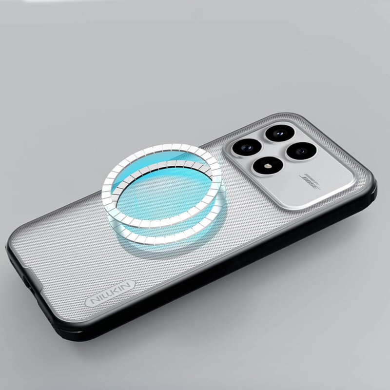 Husa Xiaomi Poco F8 Pro Nillkin Super Frosted Shield Pro Magnetic, negru/transparenta
