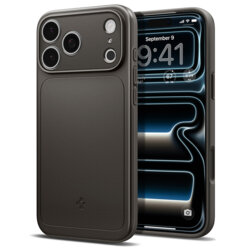 Husa iPhone 17 Pro Spigen Thin Fit MagSafe, cenusiu