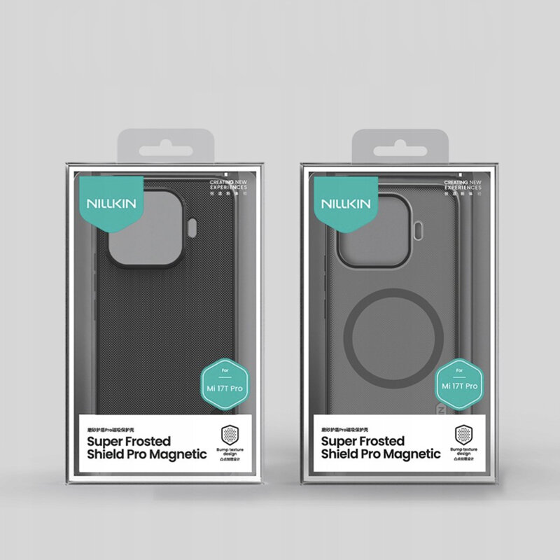 Husa Xiaomi 17T Pro Nillkin Super Frosted Shield Pro Magnetic, negru/transparenta