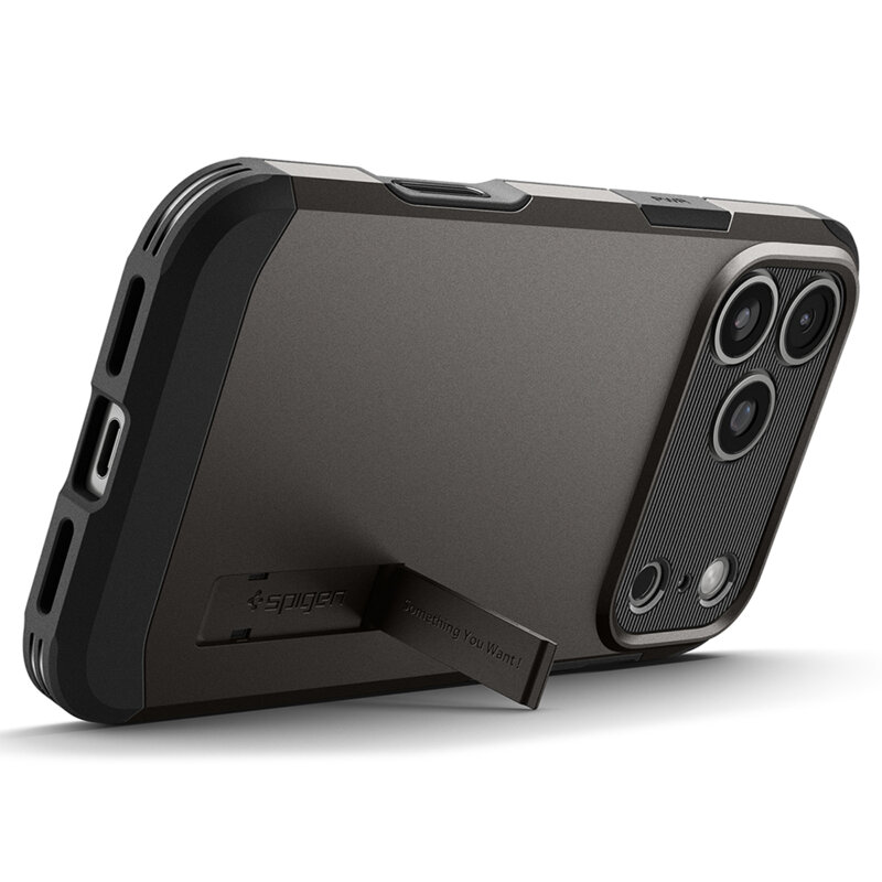 Husa iPhone 17 Pro Spigen Tough Armor T MagSafe, cenusiu