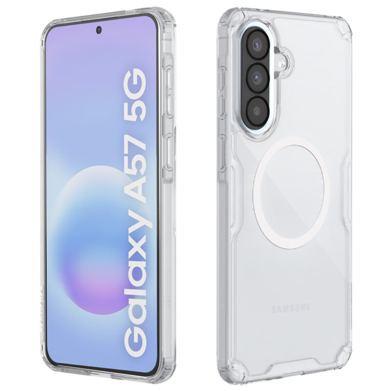 Husa Samsung Galaxy A57 5G Nillkin Nature TPU Pro MagSafe, alb