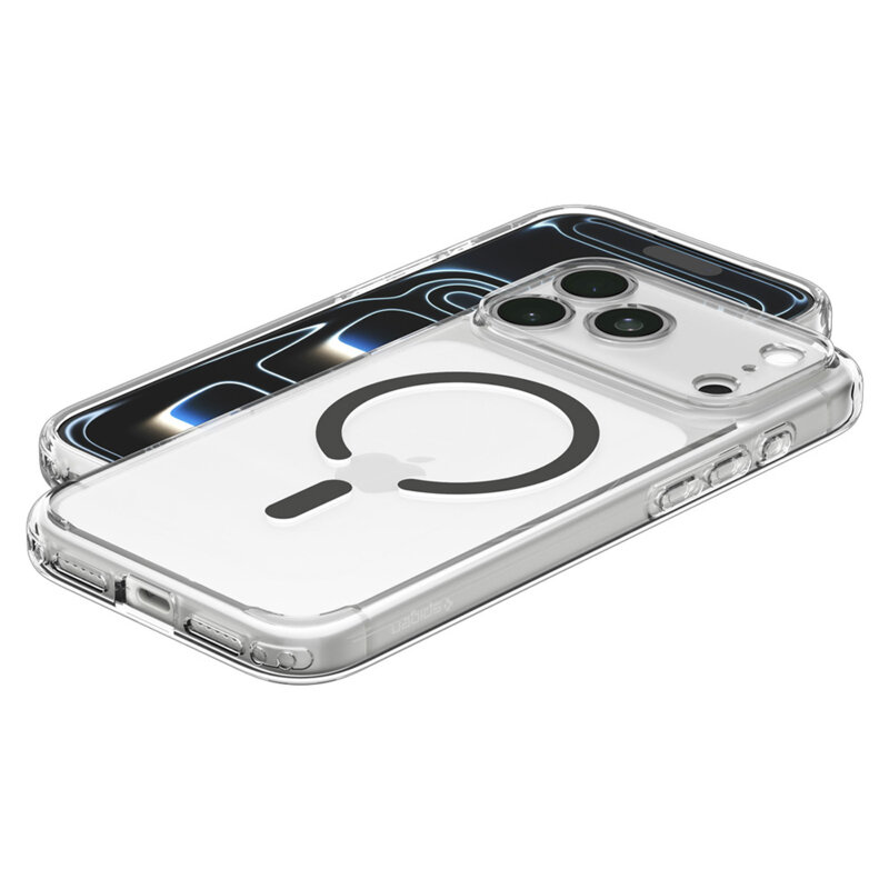 Husa iPhone 17 Pro Max Spigen Ultra Hybrid MagSafe, cenusiu