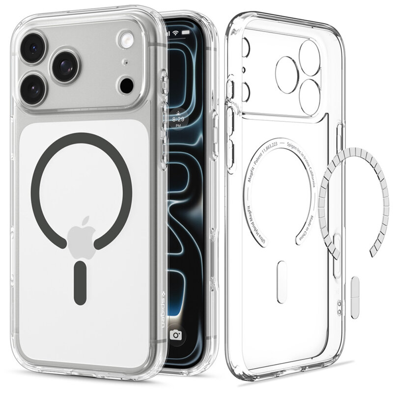 Husa iPhone 18 Pro Spigen Ultra Hybrid MagSafe, transparenta